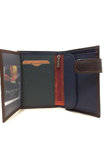 Cartera de Piel para Hombre Titto Bluni Casual – Monedero Interior, Doble Billetero y Tarjetero RFID
