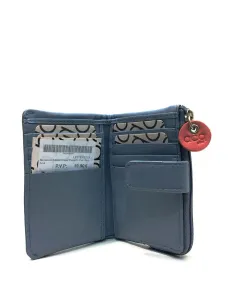 Monedero billetero mujer Pequeño Piel Ltters Azul 2