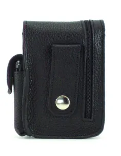 Pitillera en piel con cremallera exterior Negra ACQ 2