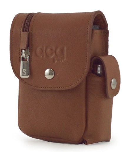 Pitillera en piel con cremallera exterior Cuero ACQ