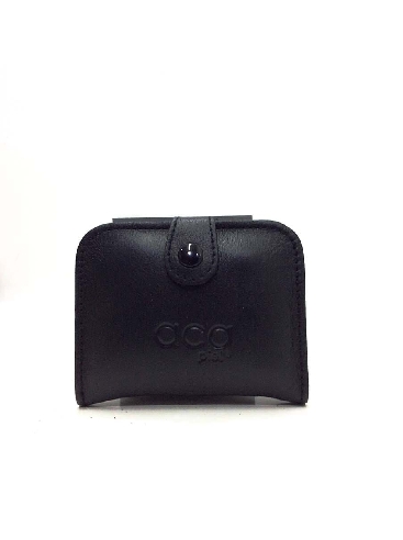 Mini Monedero hombre piel tipo tacon en Negro ACQ