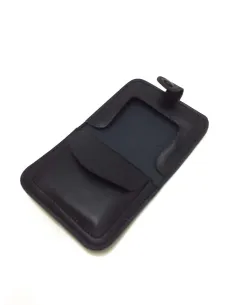 Mini Monedero hombre piel tipo tacon en Negro ACQ 2