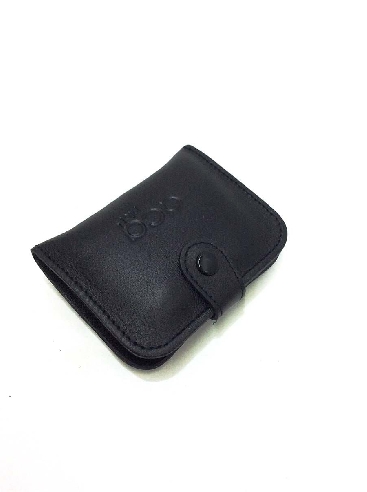 Mini Monedero hombre piel tipo tacon en Negro ACQ