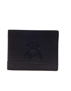 Cartera Americana con monedero del Real Madrid Estadio en Piel Negra