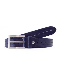 Cinturon Mujer Azul en Piel picadada Lagrima 2