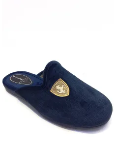 Zapatillas casa hombre Abiertas Azules Escudo