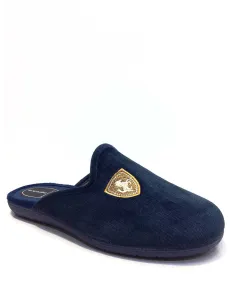Zapatillas casa hombre Abiertas Azules Escudo 2