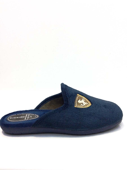 Zapatillas casa hombre Abiertas Azules Escudo