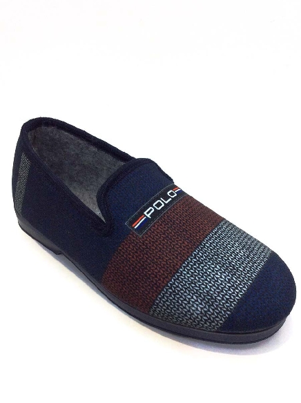 Zapatillas casa hombre cerradas Azules Polo