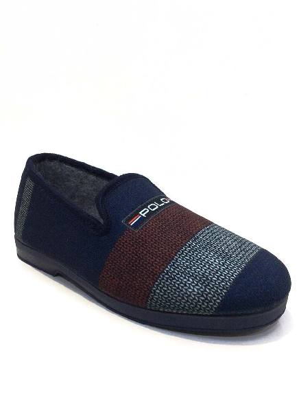 Zapatillas casa hombre cerradas Azules Polo