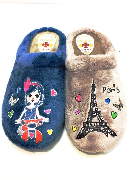 Zapatillas casa Mujer originales Paris Plantilla extraíble