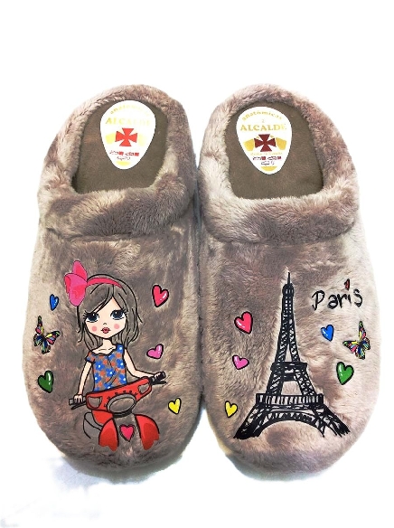 Zapatillas casa Mujer originales Paris Plantilla extraíble
