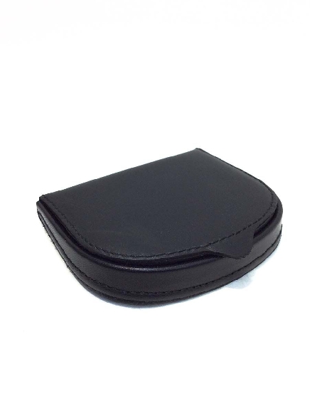 Monedero de Piel tipo Tacon en color Negro