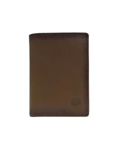 Billetera de Piel para hombre en Cuero quemado Vintage