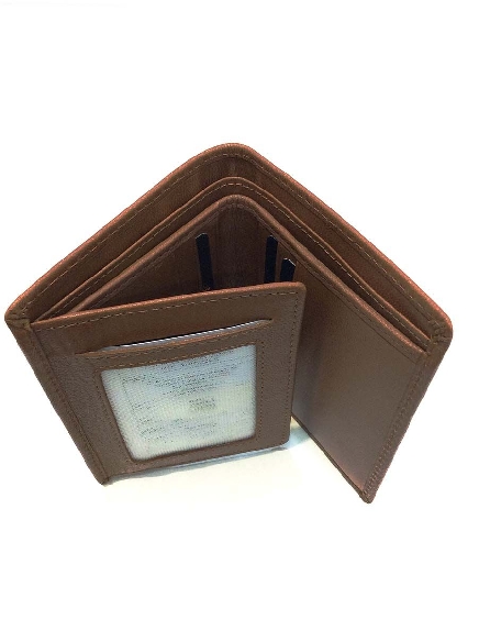 Billetera de Piel para hombre en Cuero quemado Vintage
