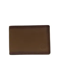 Mini cartera de Piel para hombre en Cuero quemado Vintage
