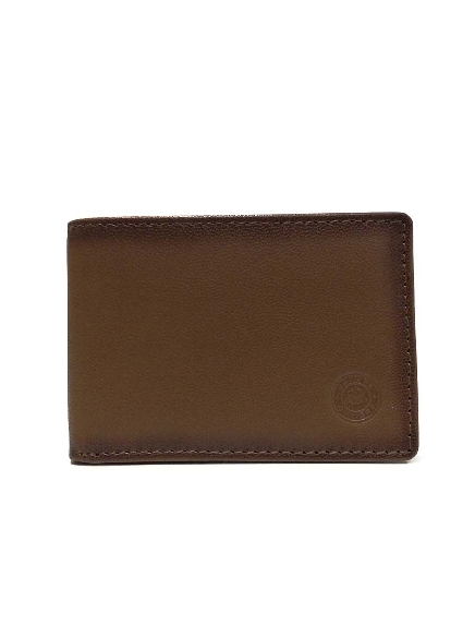 Mini cartera de Piel para hombre en Cuero quemado Vintage
