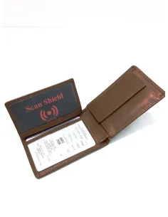 Mini cartera de Piel para hombre en Cuero quemado Vintage 2