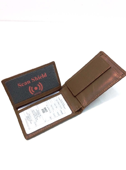 Mini cartera de Piel para hombre en Cuero quemado Vintage