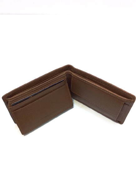 Mini cartera de Piel para hombre en Cuero quemado Vintage