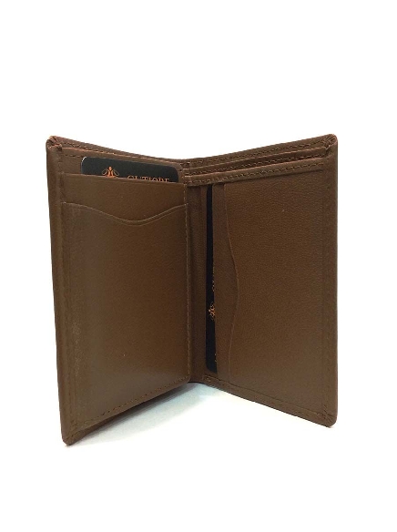 Cartera de Piel para hombre en Cuero quemado Vintage