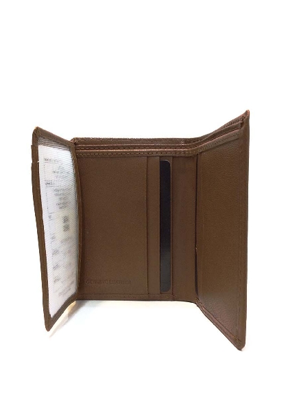 Cartera de Piel para hombre en Cuero quemado Vintage