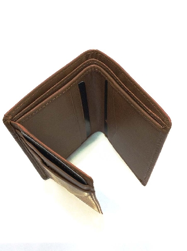 Cartera de Piel para hombre en Cuero quemado Vintage