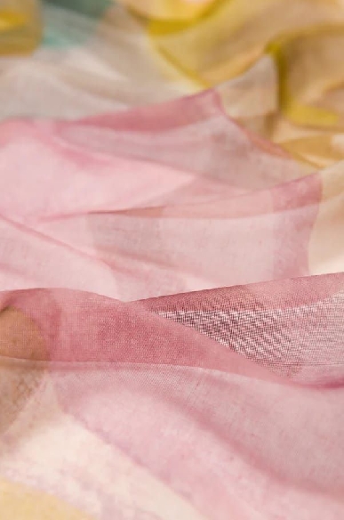 Pañuelo Largo Rosa y Verde Anekke Muse