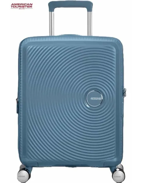 Maleta soundbox Stone Blue 55 cm American Tourister vista de frente