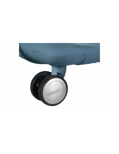 Maleta soundbox Stone Blue 55 cm American Tourister con ruedas dobles