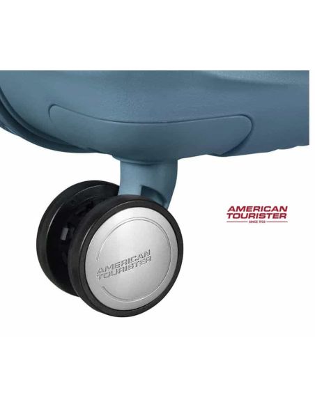 Maleta mediana american tourister soundbox stone blue ruedas dobles silenciosas