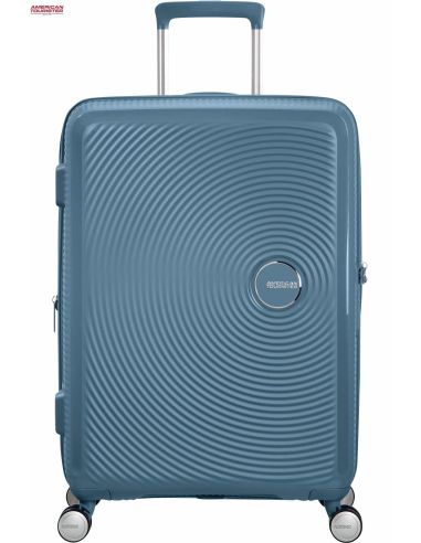 Maleta mediana american tourister soundbox stone blue de frente