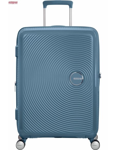 Maleta mediana american tourister soundbox stone blue de frente