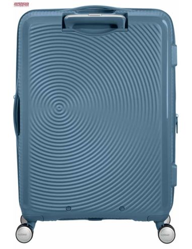 Maleta mediana american tourister soundbox stone blue vista por detras