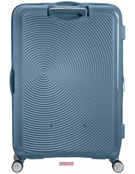 Maleta american tourister soundbox grande stone blue vista por detras
