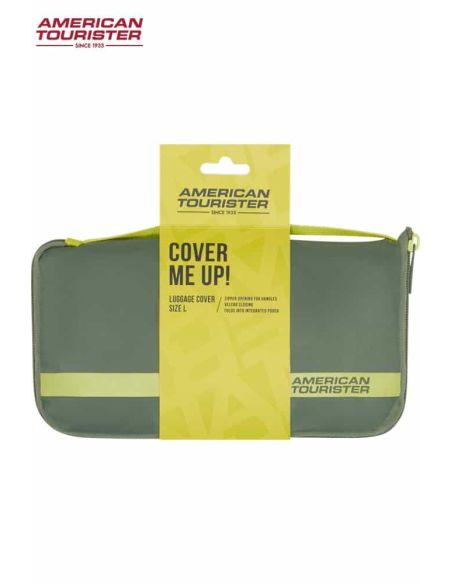 Luggage Cover L Funda para Maleta grande American Tourister Olive Lime en display