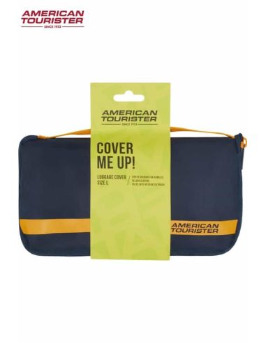 Funda para Maleta grande American Tourister Navy Orange Luggage Cover M