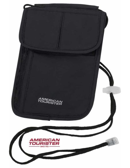 Porta documentos para el cuello Rfid American Tourister Negro