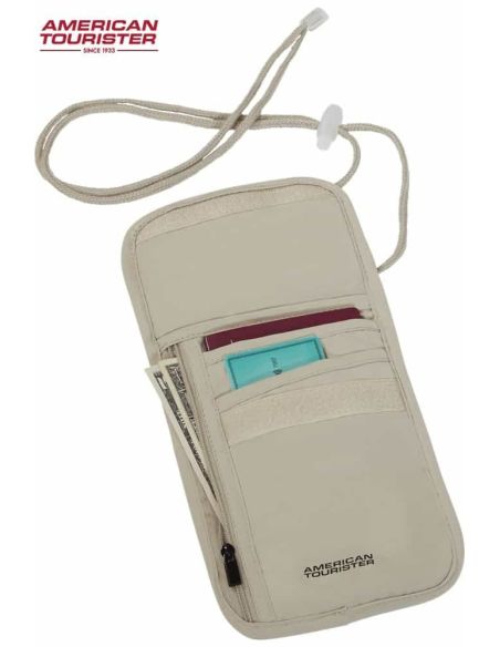 Detalles del Porta documentos para el cuello Rfid American Tourister Beig