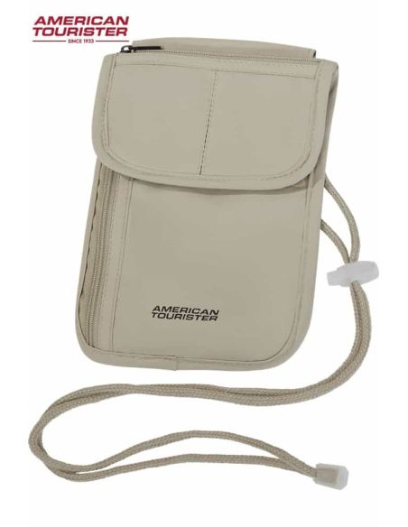 Porta documentos para el cuello Rfid American Tourister Beig