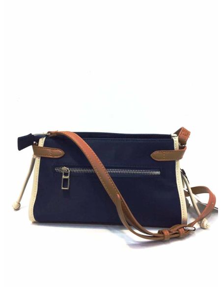 Bolso bandolera de nylon Don Algodon en Marino por detras