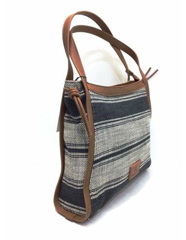 Bolso Shopper de Don Algodon en Marfil de lado