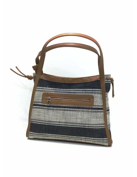 Bolso Shopper de Don Algodon en Marfil por detras