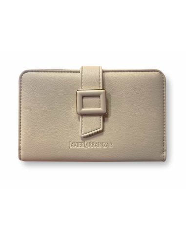 Cartera para Mujer de Javier Larrainzar con adorno hebilla beig