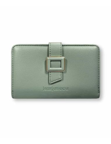 Cartera para Mujer de Javier Larrainzar con adorno hebilla verde