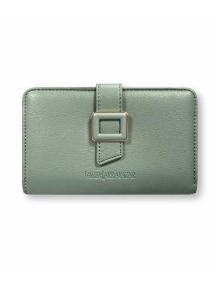 Cartera para Mujer de Javier Larrainzar con adorno hebilla verde