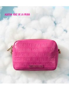 Bandolera charol monograma Agatha Ruiz de la Prada Fucsia