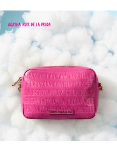 Bandolera charol monograma Agatha Ruiz de la Prada Fucsia