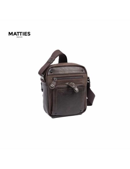 Bandolera hombre vestir Matties Sport marron