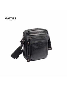 Bandolera hombre vestir Matties Sport negra colgada 2